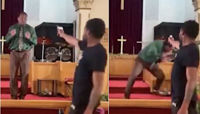 Hombre intenta dispararle a pastor en plena misa