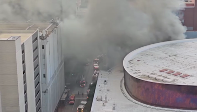 Crews work to put out 3-alarm fire at First Baptist Dallas secondary chapel