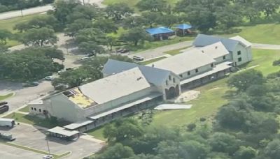 Severe storms in San Marcos tear off part church roof