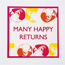 Many Happy Returns Print Greetings Card Birthday Gift - Etsy