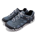 Merrell 戶外鞋 All Out Blaze Aero Sport 男鞋 藍 黑 防潑水 黃金大底 越野 ML12641