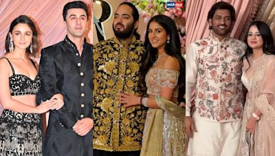 Anant Ambani-Radhika Merchant Sangeet: Alia Bhatt-Ranbir Kapoor, MS Dhoni, Salman Khan, Ananya Panday and others serve ethnic looks