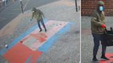 Painted Pride flags defaced by vandal for third time in less than a month