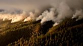 Flames from raging wildfires in Spain’s La Palma captured by drone footage