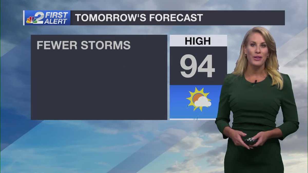 Fewer storms coming Wednesday