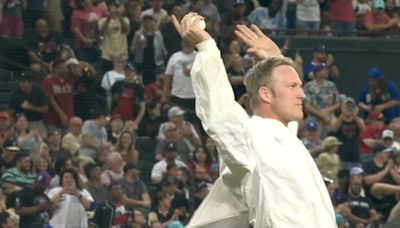 Beekeeper throws first pitch after clearing bee swarm at D-backs game - Stream the Video - Watch ESPN