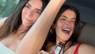 Kylie and Kendall Jenner Sing Billie Eilish, Drink Beers in Car Together