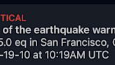 Oops! California earthquake early-warning test goes off 7 hours too early for some