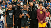 LeBron James And Carmelo Anthony Watch Sons Bronny, Bryce And Kiyan Face Off In HS Basketball Game