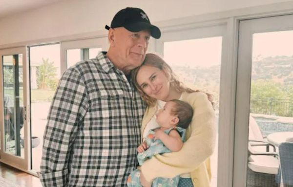 Bruce Willis pictured cradling granddaughter Louetta amid dementia battle