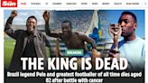 Murió Pelé: los medios del mundo homenajean al “rey del fútbol”