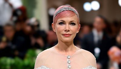 Michelle Williams Debuts Bold Bubblegum-Pink Pixie Haircut at the 2024 Met Gala