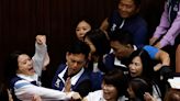 Taiwan lawmakers exchange blows in bitter dispute over parliament reforms