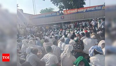 Bku Farmers Storm Police Station On Tractors Over Poll Nomination Rejections | - Times of India