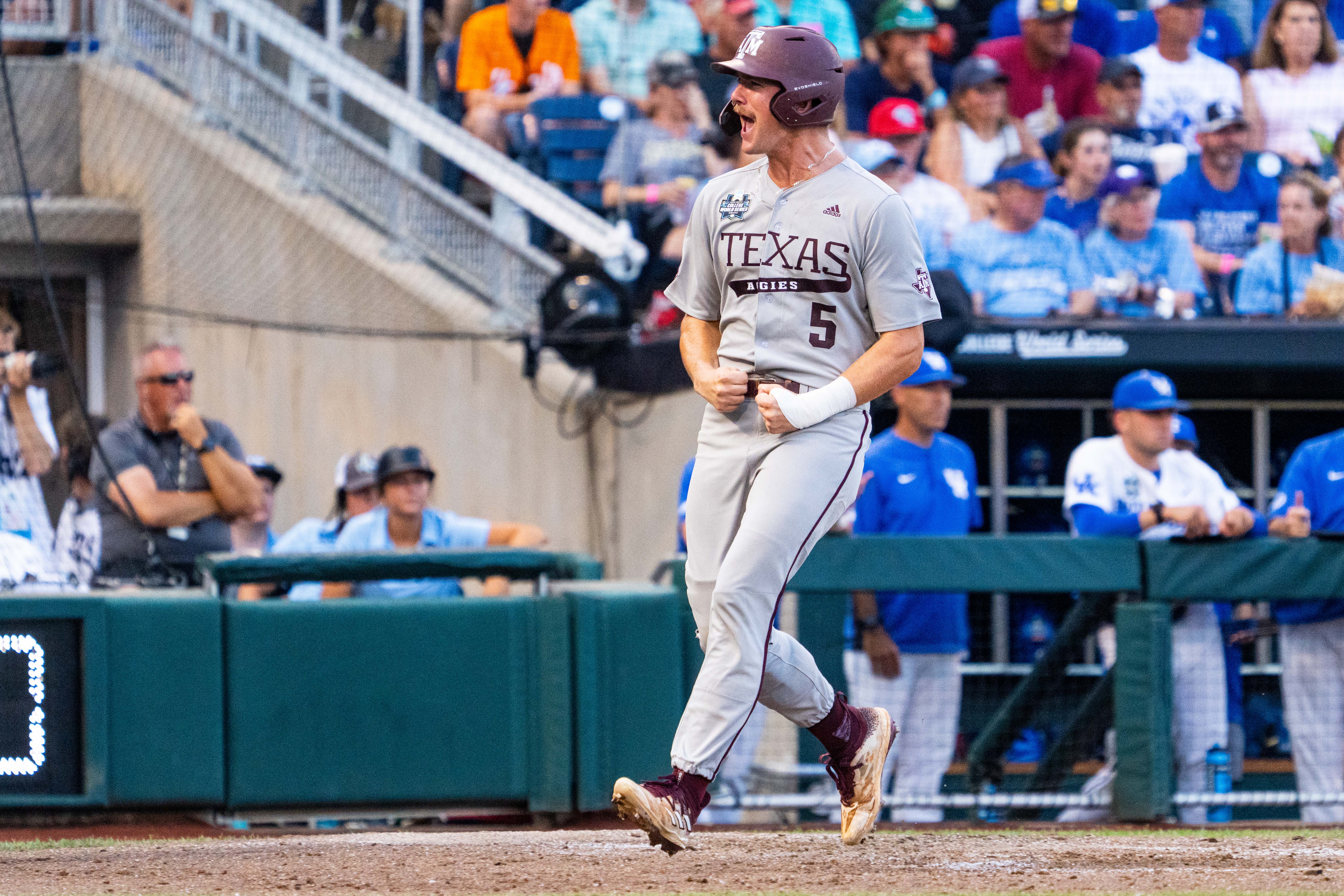 Texas A&M DH Hayden Schott receives good news from the NCAA