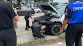 Drivers surprised with NASCAR pit crew help after accident leaves him stranded