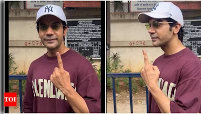 'Srikanth' actor Rajkummar Rao shows off inked finger after casting his vote: It is a big responsibility towards our country | Hindi Movie News - Times of India
