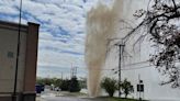 Truck strikes fire hydrant, causing geyser in Plymouth Meeting