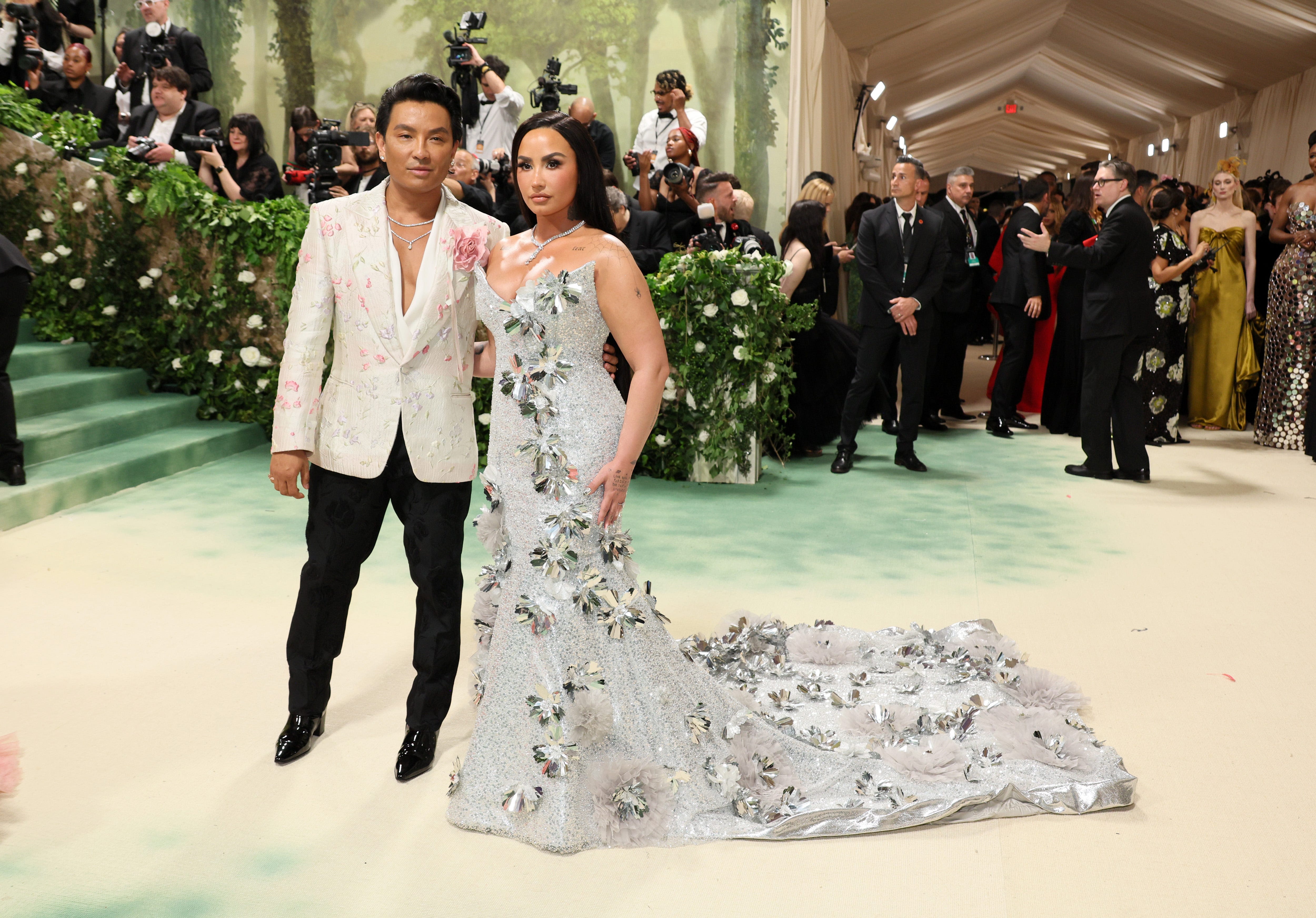 Demi Lovato marks Met Gala return in Prabal Gurung gown with 500 hand-cut flowers