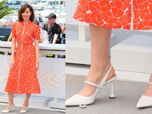 Aubrey Plaza Sparkles in Crystal Miu Miu Shoes at the 77th Annual Cannes Film Festival