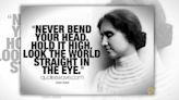 ... Helen Keller Allegedly Saying, 'Never Bend Your Head. Always Hold It High. Look the World Straight in the Eye'