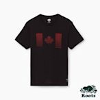 【全新專櫃貨】ROOTS 加拿大國旗短袖T恤 黑色 男裝 XS 女生可穿 高雄自取
