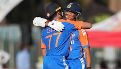 India vs Zimbabwe, 4th T20 Stats: Men in Blue's second 10-wicket win, Jaiswal-Gill partnership and more