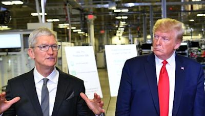 Trump called Tim Cook a 'very good businessman' and described a private meeting between the 2 when he was president