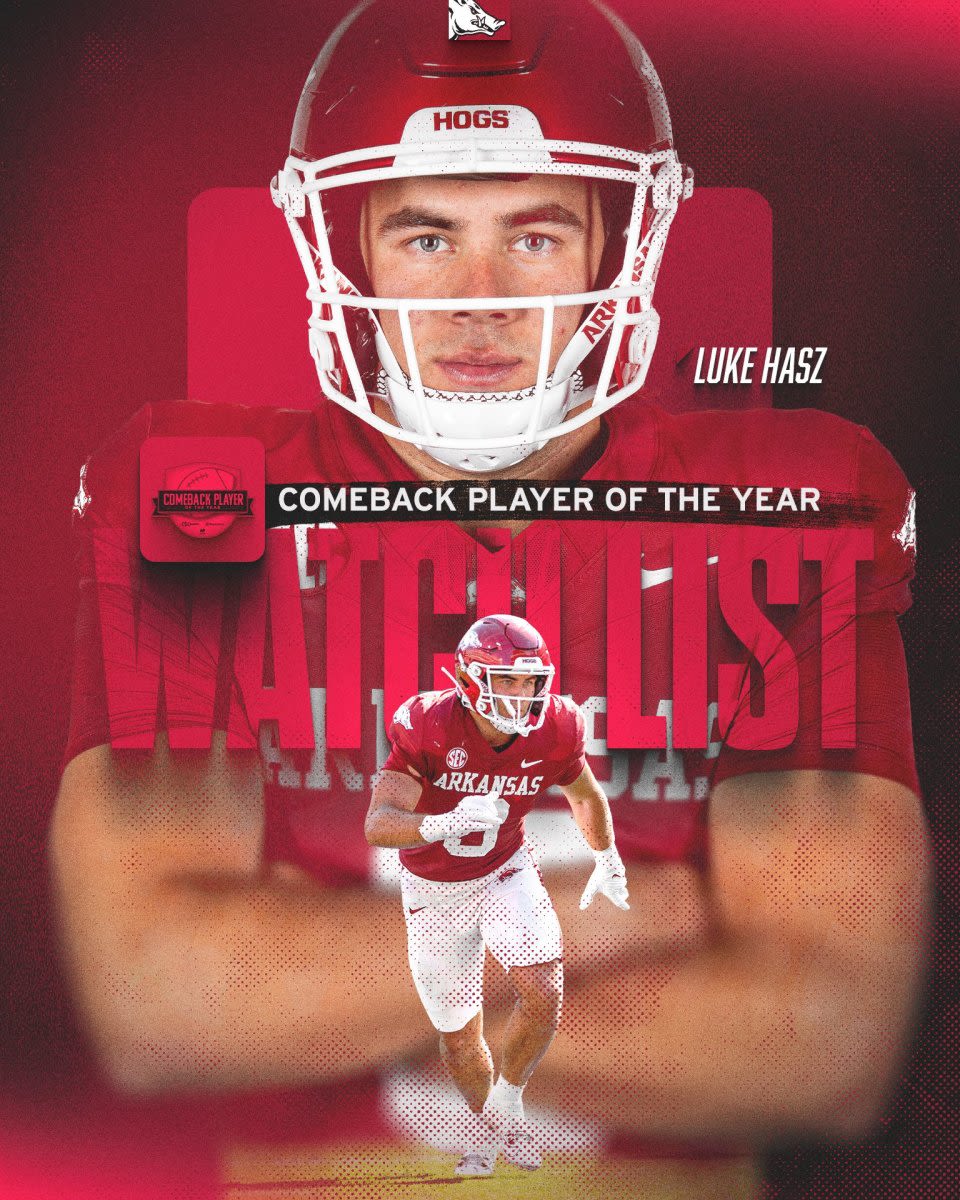 Arkansas TE Luke Hasz Named To The Comeback Player Of The Year Watchlist