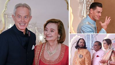 Former PMs Tony Blair and Boris Johnson and wrestling star John Cena among guests at lavish wedding of Asia's richest man