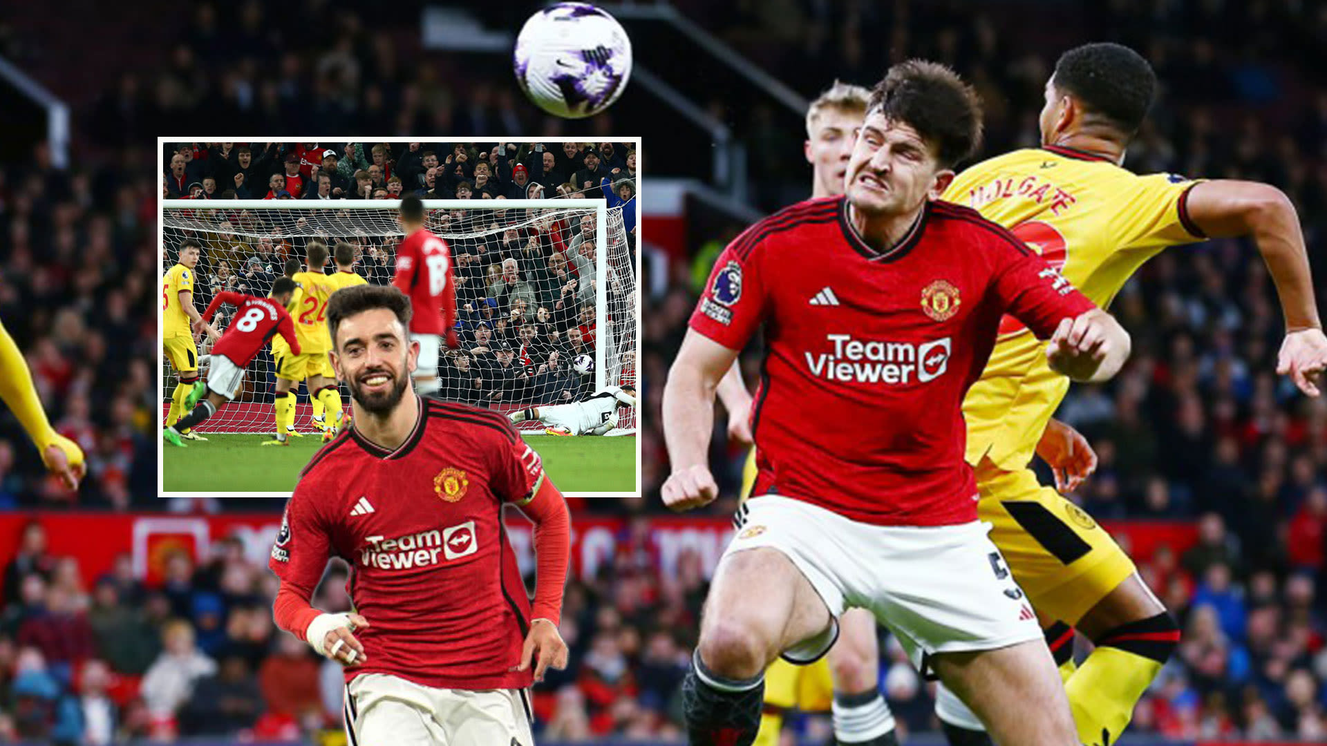 Fernandes scores twice as Utd come from behind to ease pressure on Ten Hag