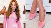 Jennifer Lopez Pops in Pink Valentino Pumps at Intimissimi Store Event in NYC