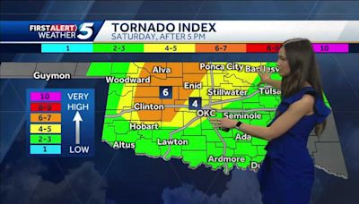 TIMELINE: Oklahoma could see baseball-sized hail, tornadoes on Saturday