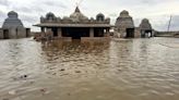 Sangameswara shrine submerges in Krishna river