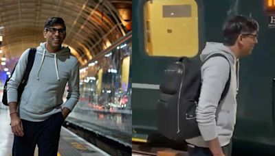 Rishi Sunak wears $952 backpack during campaign visit to one of UK's poorest areas