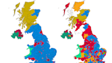 The full general election maps that show huge shift as Labour take power