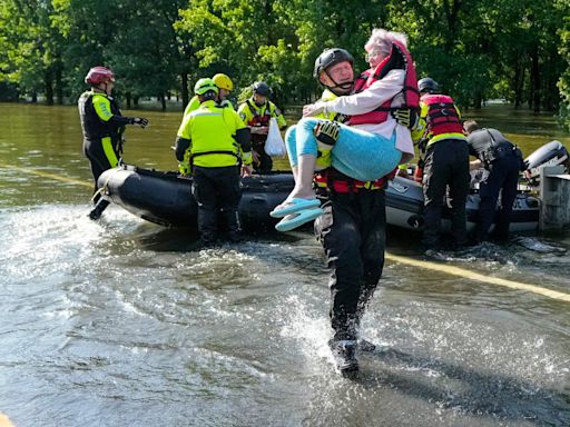 Heavy rains over Texas have led to water rescues, school cancellations and evacuation orders