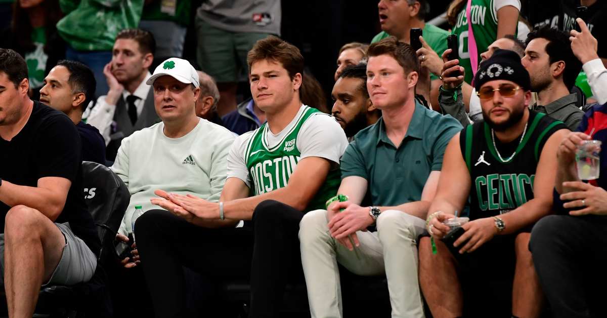 WATCH: Patriots Rookie QB Meets Celtics Star