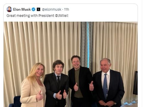 Elon Musk recomendó invertir en la Argentina y se espera la reacción del mercado