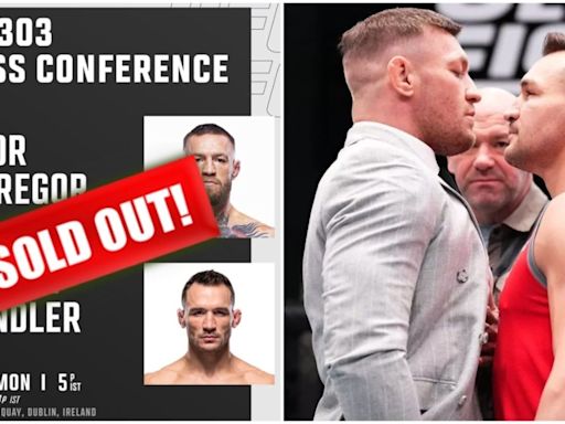 Conor McGregor vs Michael Chandler Dublin press conference sold out in less than 5 minutes