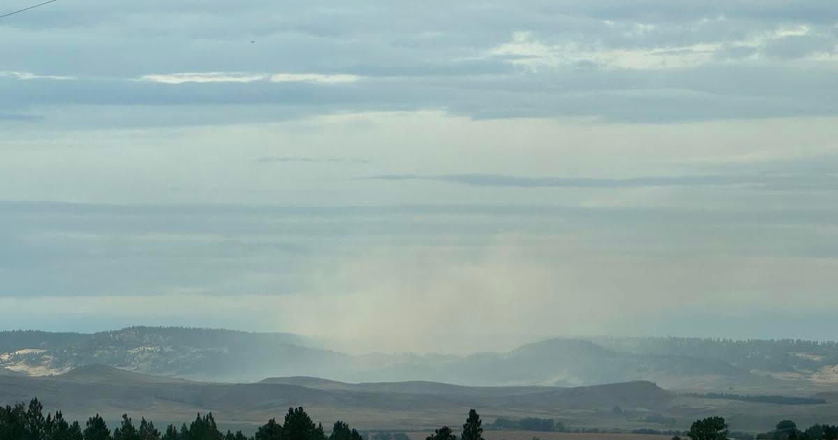 Brakes Fire sparks near Aladdin, Wyo.