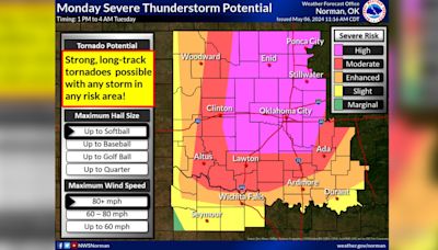 Tornado watch issued for part of Texoma ahead of severe weather Monday