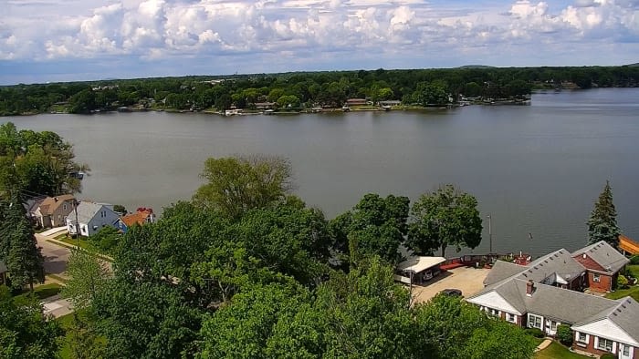 The Michigan city that sits underneath a lake