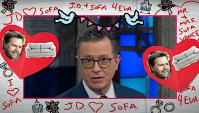 Stephen Colbert 'debunks' weird JD Vance rumor, begs people not to spread it