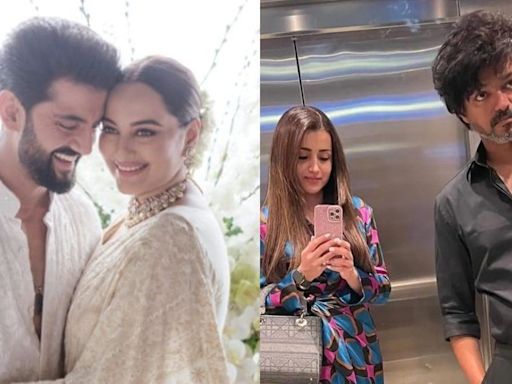 Sonakshi Sinha-Zaheer Iqbal's First Wedding Photos Out; Trisha Drops Selfie With Vijay On His Birthday - News18