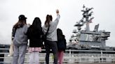 US Navy flagship carrier USS Ronald Reagan leaves its Japan home port after nearly 9 years