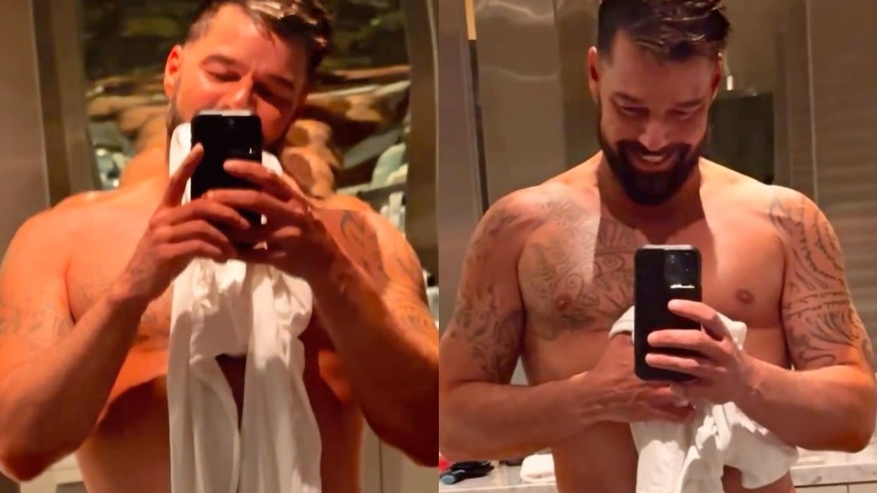 Ricky Martin is thirst trapping in his boxers & the gays are WILDING OUT