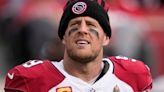 J.J. Watt stars in the final game of his NFL career; he has heartwarming moment with wife and newborn; brothers honor him