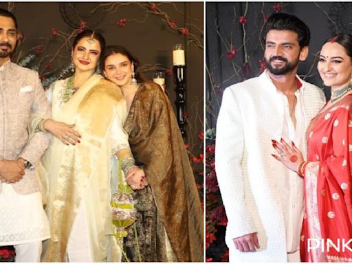 Sonakshi Sinha-Zaheer Iqbal Reception: Rekha roots for newly engaged Aditi Rao Hydari-Siddharth; latter wins hearts as he touches iconic actress' feet