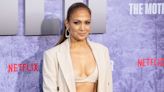 Jennifer Lopez Bares Her Abs in a Sparkly Bra Top and Maxi Skirt on 'The Mother' Red Carpet